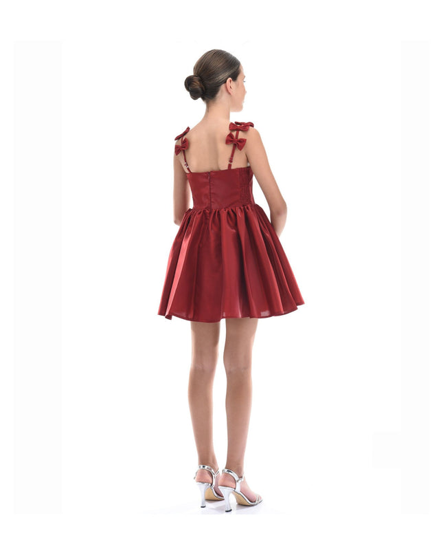 Kidsatelier-tulleen-TJ-3115-Red-bow-dumont-dress