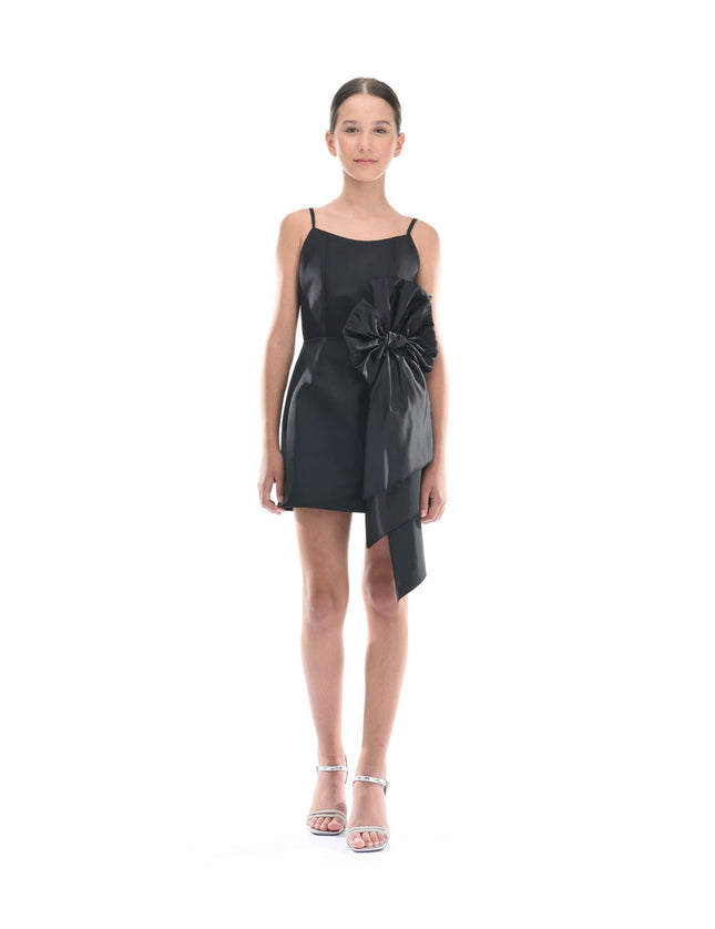 Kidsatelier-tulleen-TJ-3116-Black-bow-livonia-dress