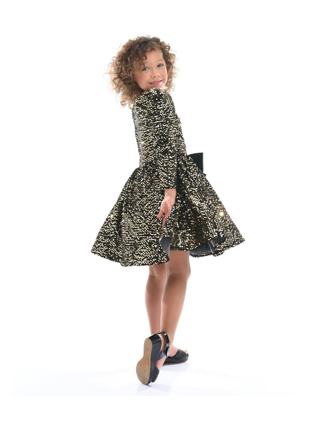 kidsatelier-tulleen-TJ-3117-Black Gold-sequin-bow-zoria-dress