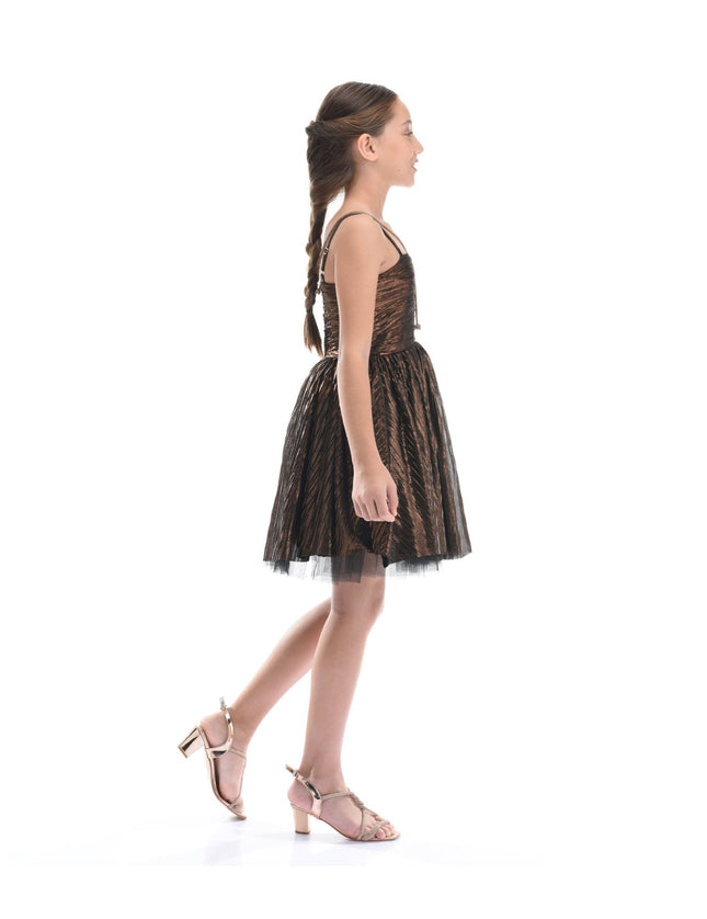 Kidsatelier-tulleen-TJ-3120-Bronze-gianotta-strapped-dress