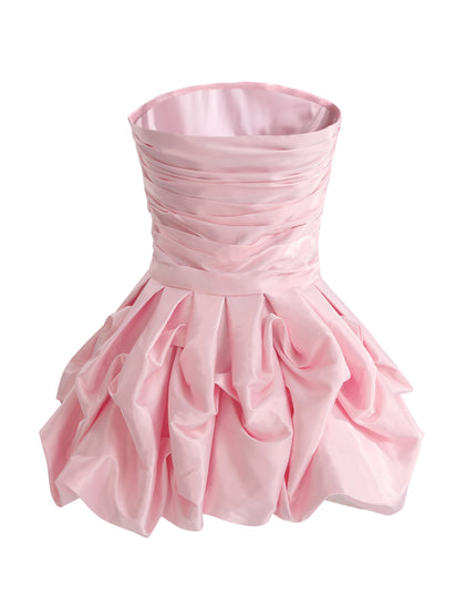 kids atelier tulleen Light Pink Strapless Satin Dress