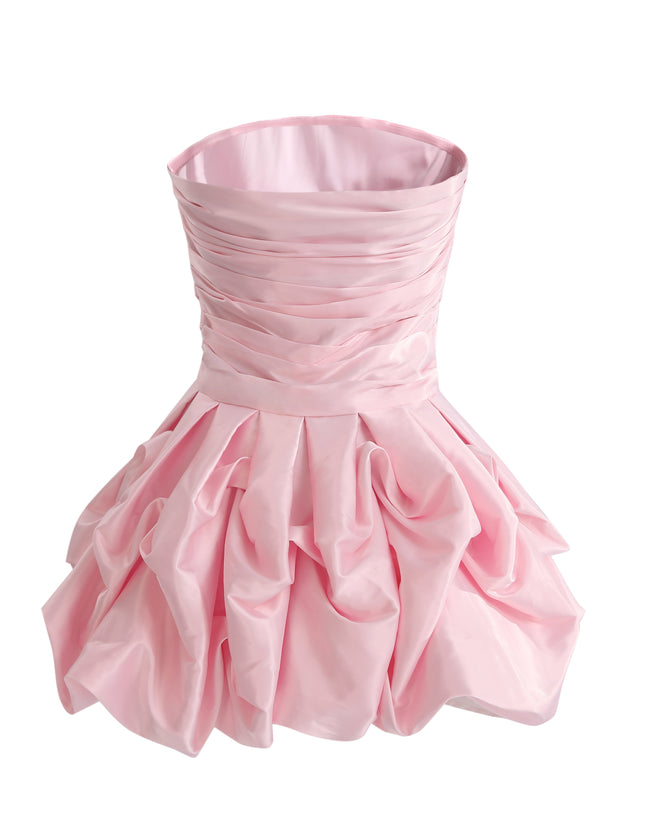 kids atelier tulleen Light Pink Strapless Satin Dress