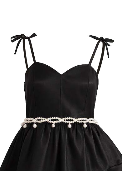 kids atelier tulleen Black Asymmetrical Sweetheart Dress