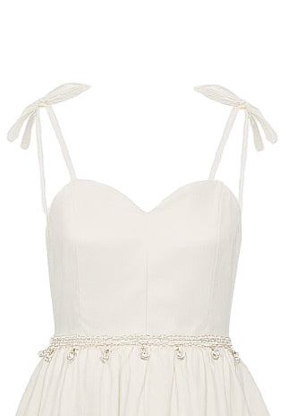 kids atelier tulleen White Asymmetrical Sweetheart Dress