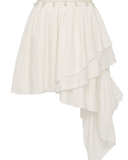 kids atelier tulleen White Asymmetrical Sweetheart Dress