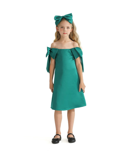 kidsatelier-tulleen-TMC-24005-Green-luneta-off-shoulder-bow-dress