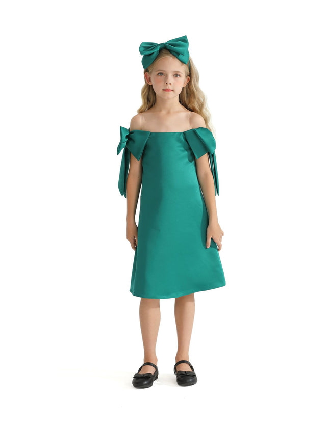 kidsatelier-tulleen-TMC-24005-Green-luneta-off-shoulder-bow-dress