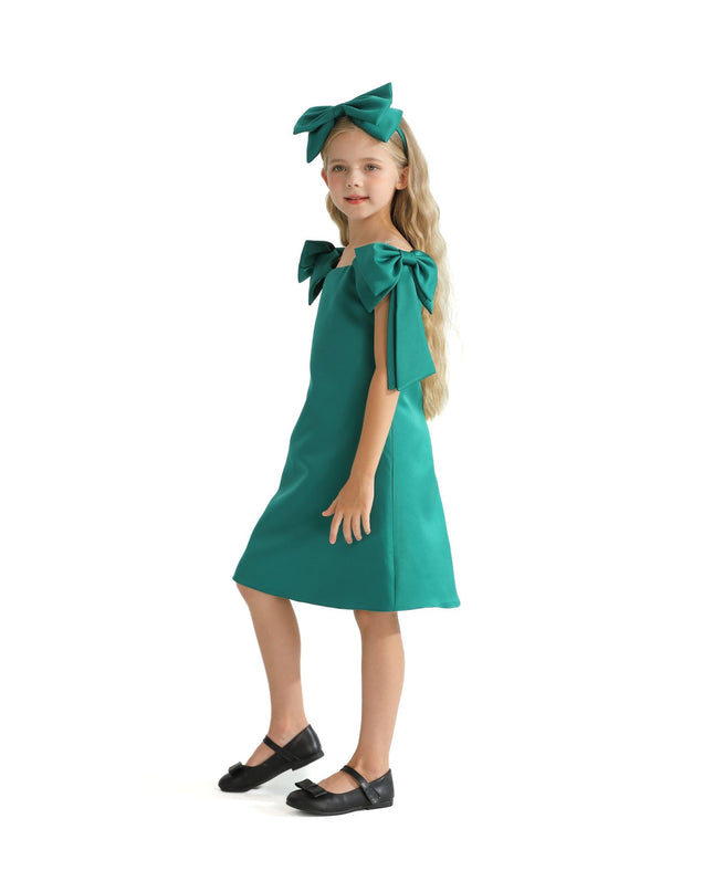kidsatelier-tulleen-TMC-24005-Green-luneta-off-shoulder-bow-dress