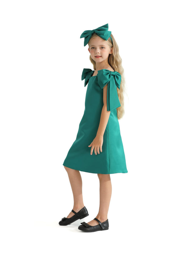 kidsatelier-tulleen-TMC-24005-Green-luneta-off-shoulder-bow-dress