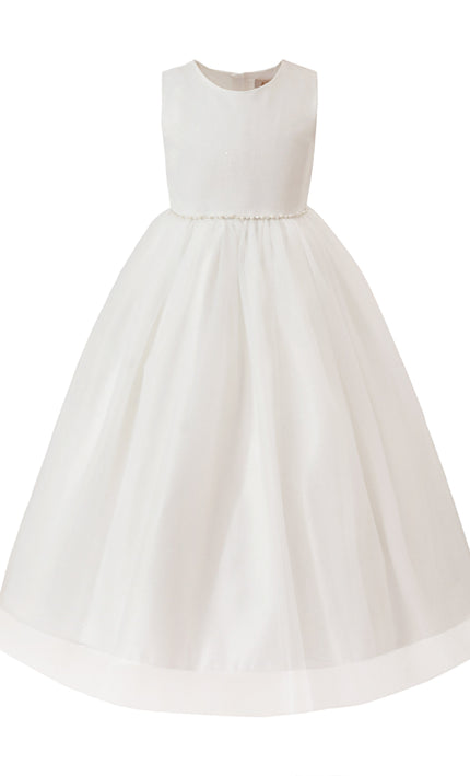 tulleen White Lysandra Sleeveless Formal Dress