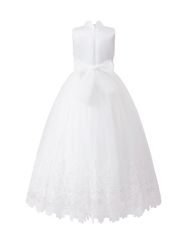 tulleen White Alvaria Sleeveless Lace Dress