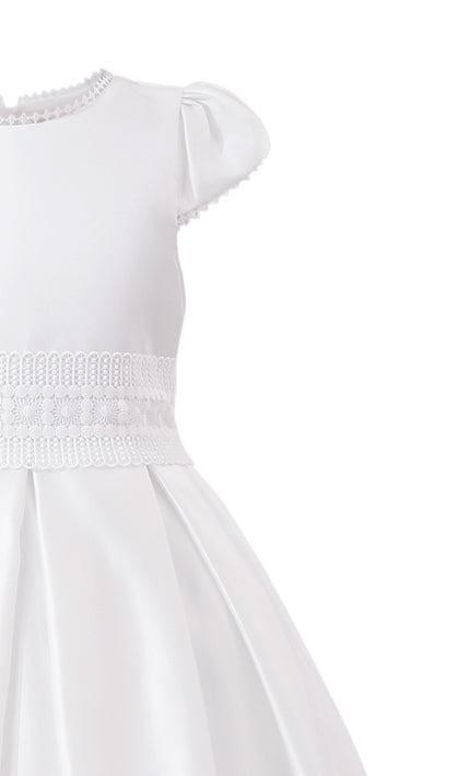 kids atelier tulleen White Dalmira Puff Sleeve Formal Dress