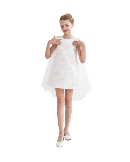 kids atelier tulleen White Embroidered Briavelle Dress