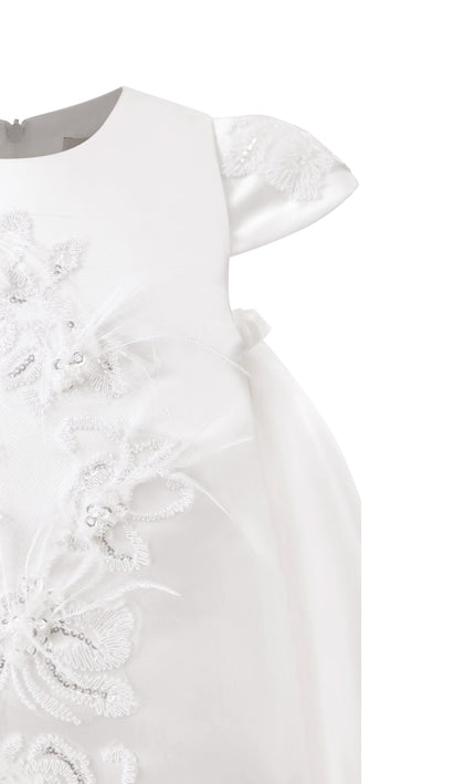 kids atelier tulleen White Embroidered Briavelle Dress
