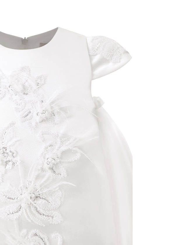 kids atelier tulleen White Embroidered Briavelle Dress