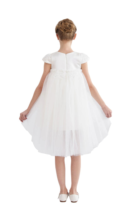 kids atelier tulleen White Embroidered Briavelle Dress