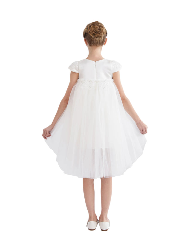 kids atelier tulleen White Embroidered Briavelle Dress