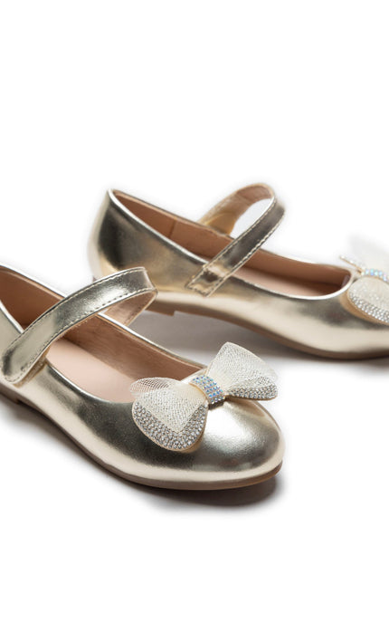 kidsatelier-tulleen-Gold-Lydia-Bow-Flats
