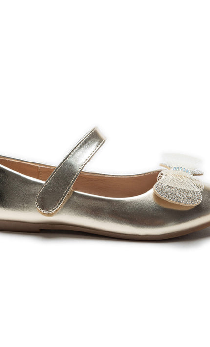 kidsatelier-tulleen-Gold-Lydia-Bow-Flats