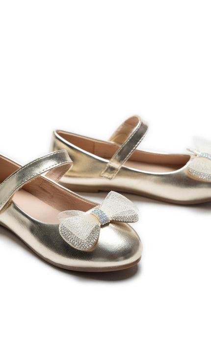 kidsatelier-tulleen-Gold-Lydia-Bow-Flats