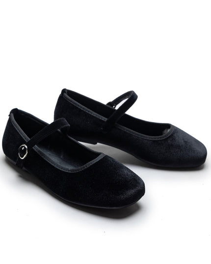 kidsatelier-tulleen-Black-Michelle-Satin-Velvet-Flats