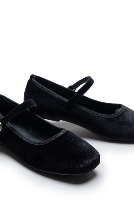 kidsatelier-tulleen-Black-Michelle-Satin-Velvet-Flats