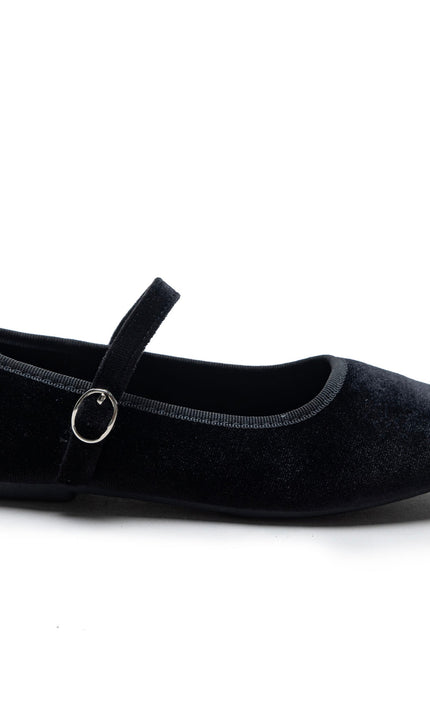 kidsatelier-tulleen-Black-Michelle-Satin-Velvet-Flats