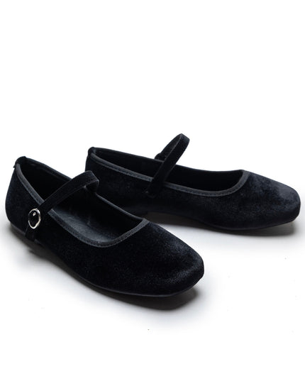kidsatelier-tulleen-Black-Michelle-Satin-Velvet-Flats