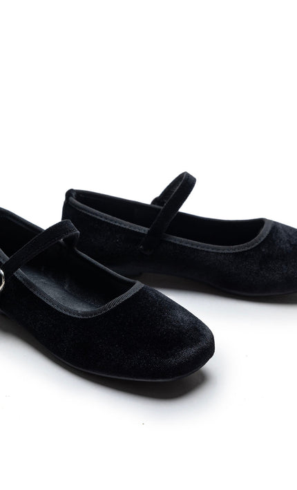 kidsatelier-tulleen-Black-Michelle-Satin-Velvet-Flats