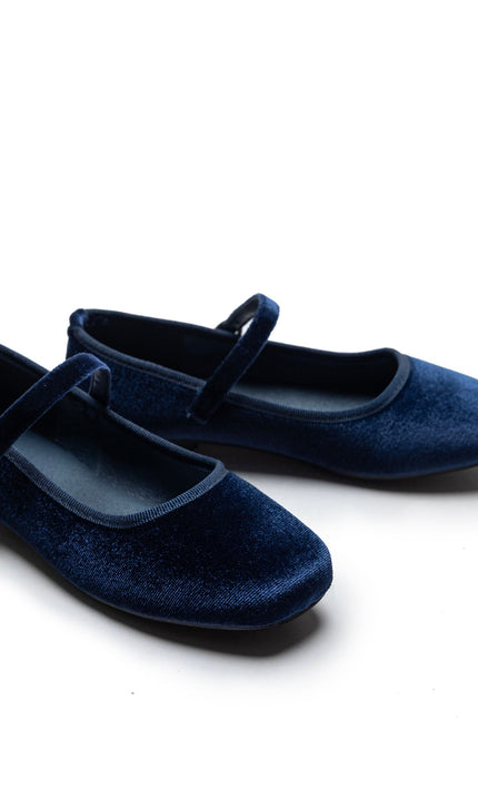 kidsatelier-tulleen-Navy-Michelle-Satin-Velvet-Flats