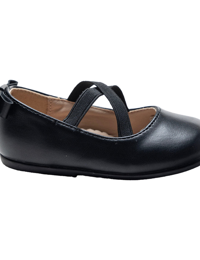 kidsatelier-tulleen-Black-Charmed-Cross-Banded-Ribbon-Flats