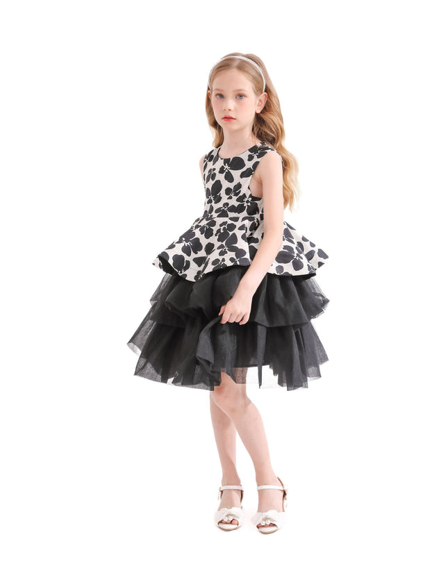 kidsatelier-tulleen-TT7127-Black-nazareen-floral-tiered-dress