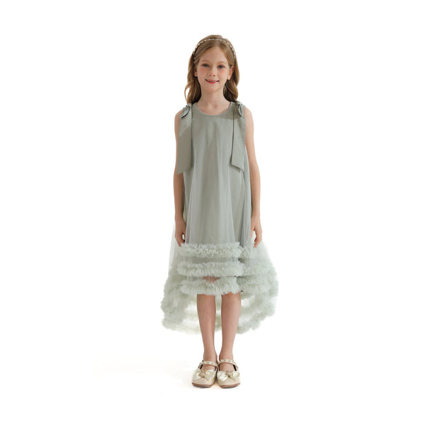 【non】Treat Girl's tulle frill jersey Treat Girl's tulle frill jersey