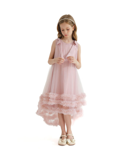 Kidsatelier-tulleen-TT8289-Pink-violeta-sleeveless-ruffle-overlay-dress