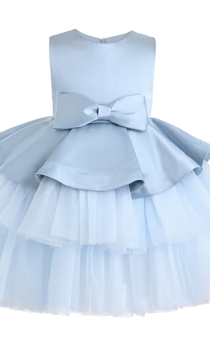 kids atelier tulleen Blue Fabiana Bow Dress