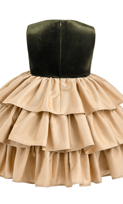 kids atelier tulleen Olive Maren Embroidered Tiered Tulle Dress
