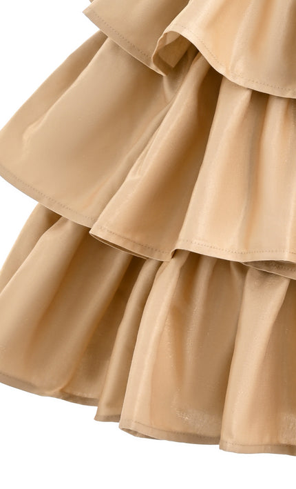 kids atelier tulleen Olive Maren Embroidered Tiered Tulle Dress