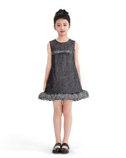 kids atelier tulleen Dark Gray Speckled Dress
