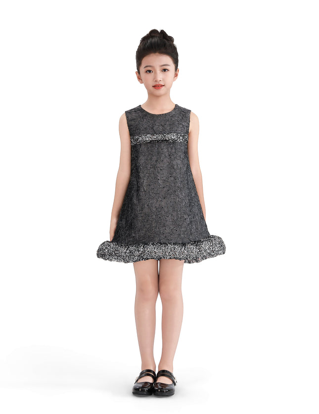 kids atelier tulleen Dark Gray Speckled Dress