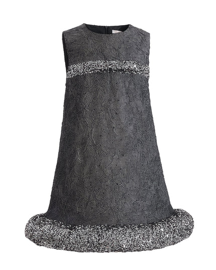 kids atelier tulleen Dark Gray Speckled Dress