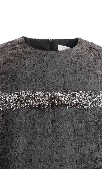 kids atelier tulleen Dark Gray Speckled Dress