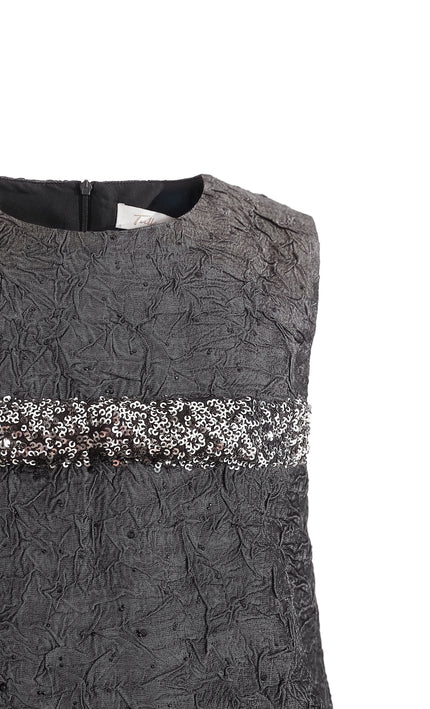 kids atelier tulleen Dark Gray Speckled Dress