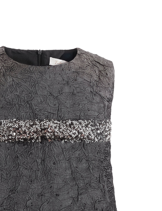 kids atelier tulleen Dark Gray Speckled Dress