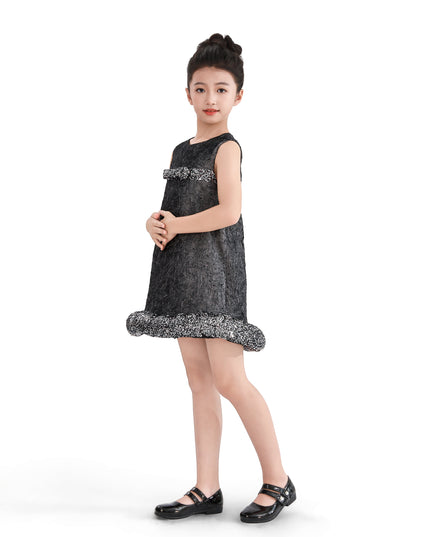 kids atelier tulleen Dark Gray Speckled Dress