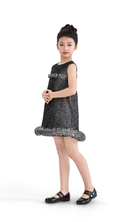 kids atelier tulleen Dark Gray Speckled Dress