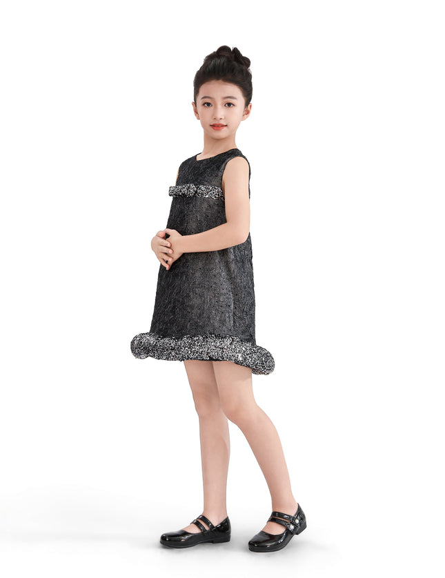 kids atelier tulleen Dark Gray Speckled Dress
