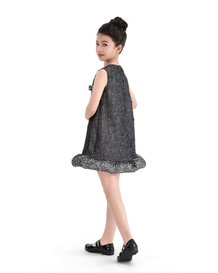 kids atelier tulleen Dark Gray Speckled Dress