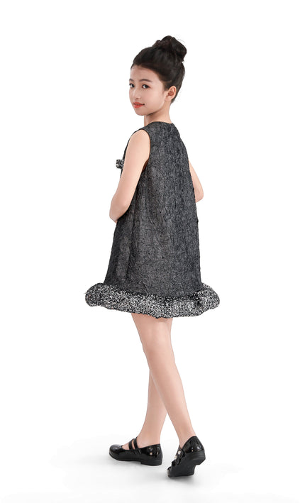 kids atelier tulleen Dark Gray Speckled Dress