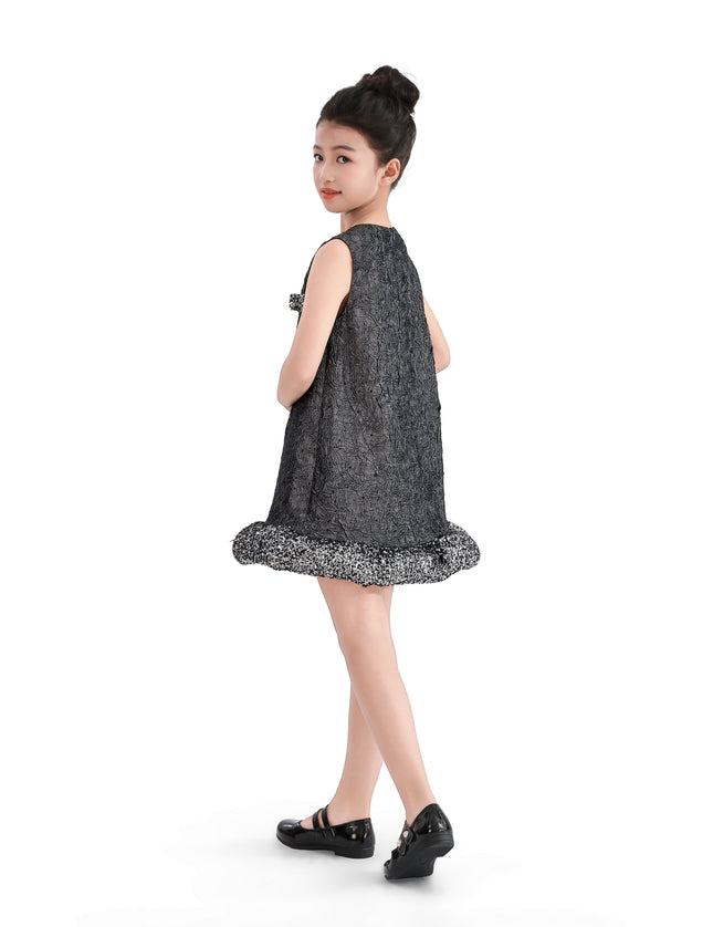 kids atelier tulleen Dark Gray Speckled Dress