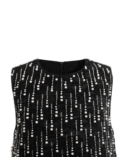 kids atelier tulleen Black & White Feathered Glam Dress